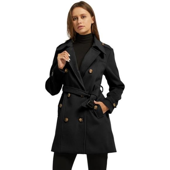 Double Breasted Trench Winter Long Trench Coat FOREVER 21 Double